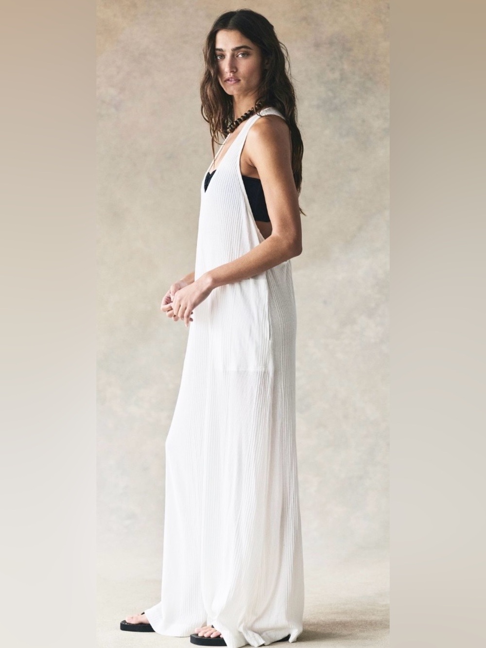 NWT FREE PEOPLE ZENA ONE PIECE JUMPSUIT CLEAN IVORY